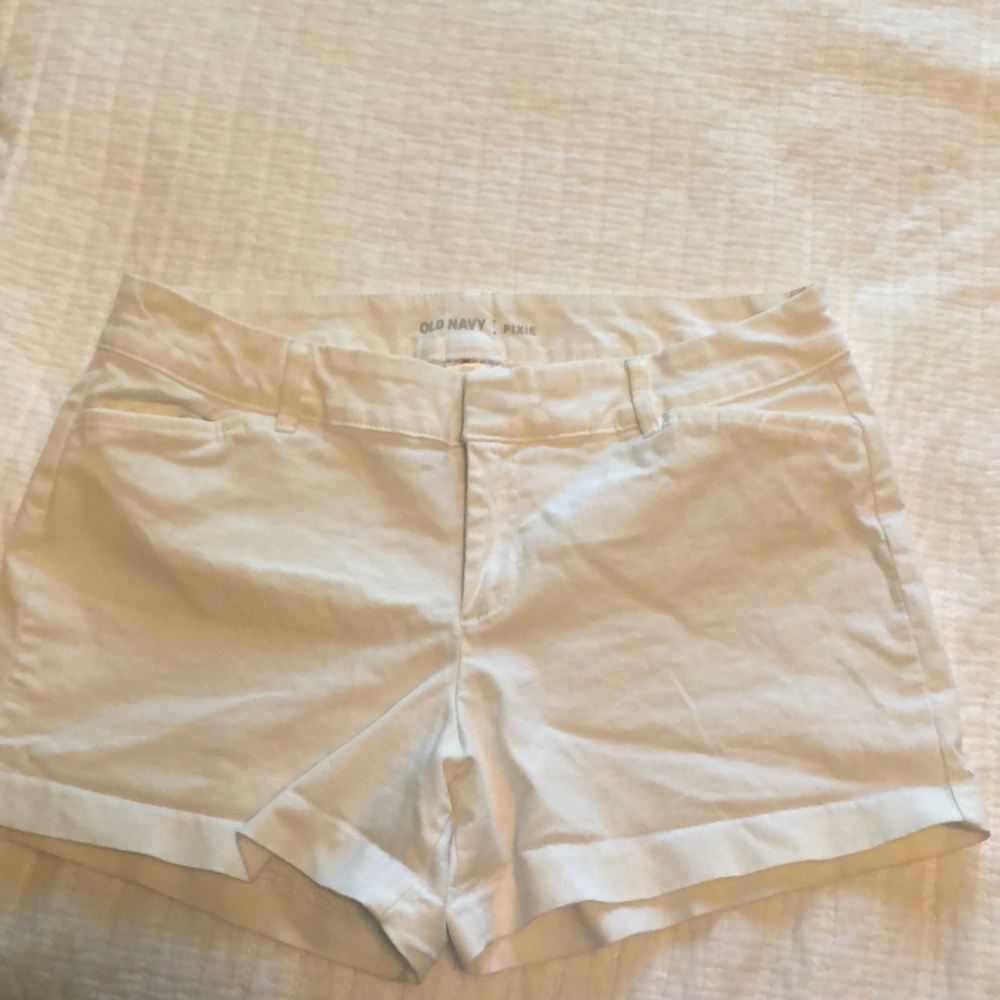 White khaki shorts